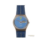 SWATCH Tango Azul classic quarzo cassa plastica e cinturino pelle new